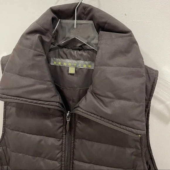 Kenneth Cole Quilted Down Puffer Vest Chocolate M - Picture 3 of 7